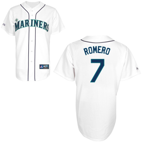 Stefen Romero #7 Youth Baseball Jersey-Seattle Mariners Authentic Home White Cool Base MLB Jersey